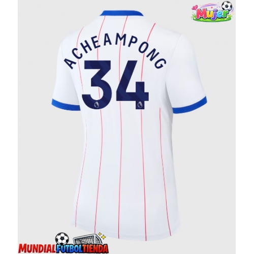 Camiseta Chelsea Josh Acheampong #34 Tercera Equipación Replica 2026-27 para mujer mangas cortas